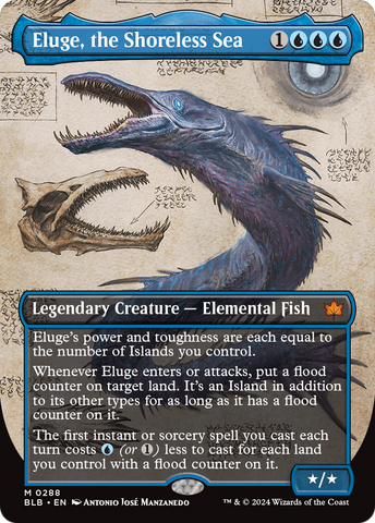 Eluge, the Shoreless Sea (Borderless) (BLB-288)  - Bloomburrow: (Showcase)