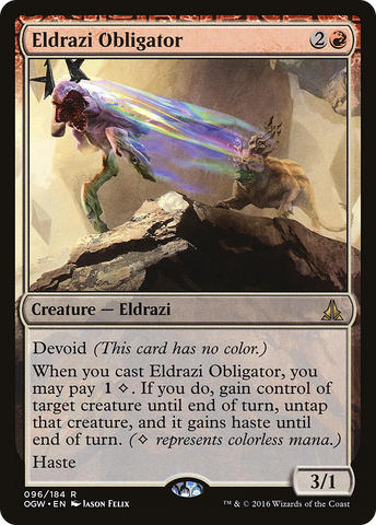 Eldrazi Obligator (OGW-096)  - Oath of the Gatewatch: (devoid)