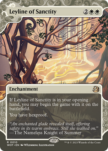 Leyline of Sanctity (WOT-010)  - Wilds of Eldraine: Enchanting Tales: (Showcase) (Borderless)
