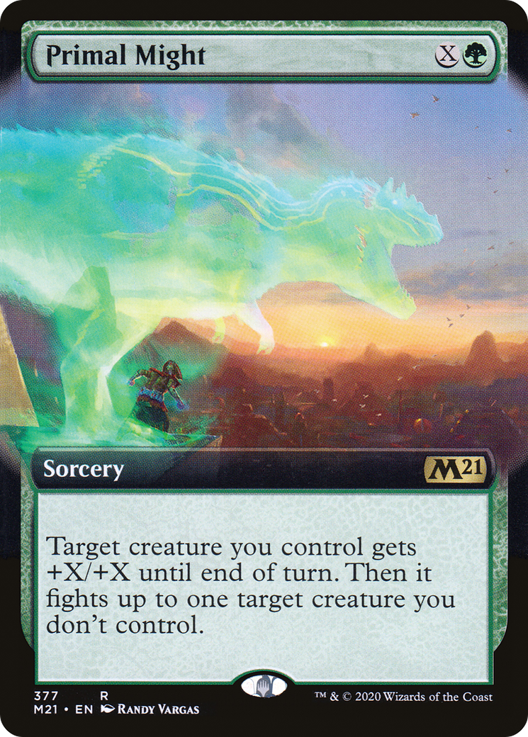 Primal Might (Extended Art) (M21-377)  Foil - Core Set 2021: (Extended Art)