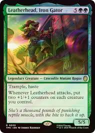 Leatherhead, Iron Gator (Surge Foil) (TMC-030)  Foil - Commander: Teenage Mutant Ninja Turtles