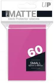 Ultra Pro Small Size Pro Matte Sleeves (Bright Pink)
