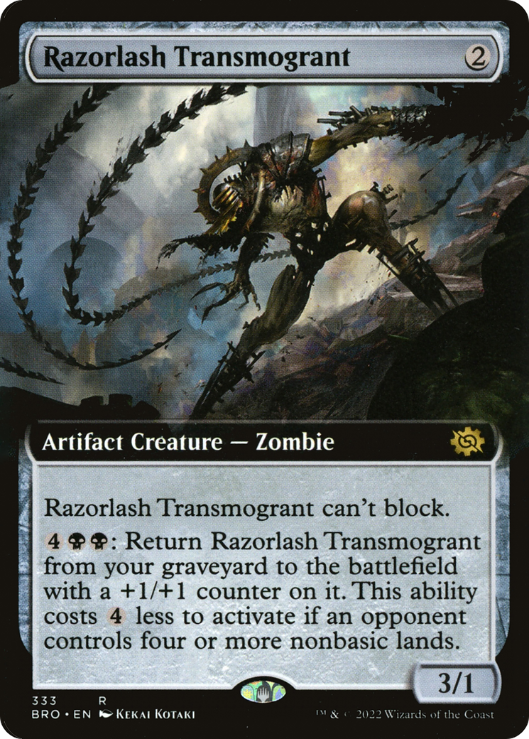 Razorlash Transmogrant (Extended Art) (BRO-333)  Foil - The Brothers' War: (Extended Art)