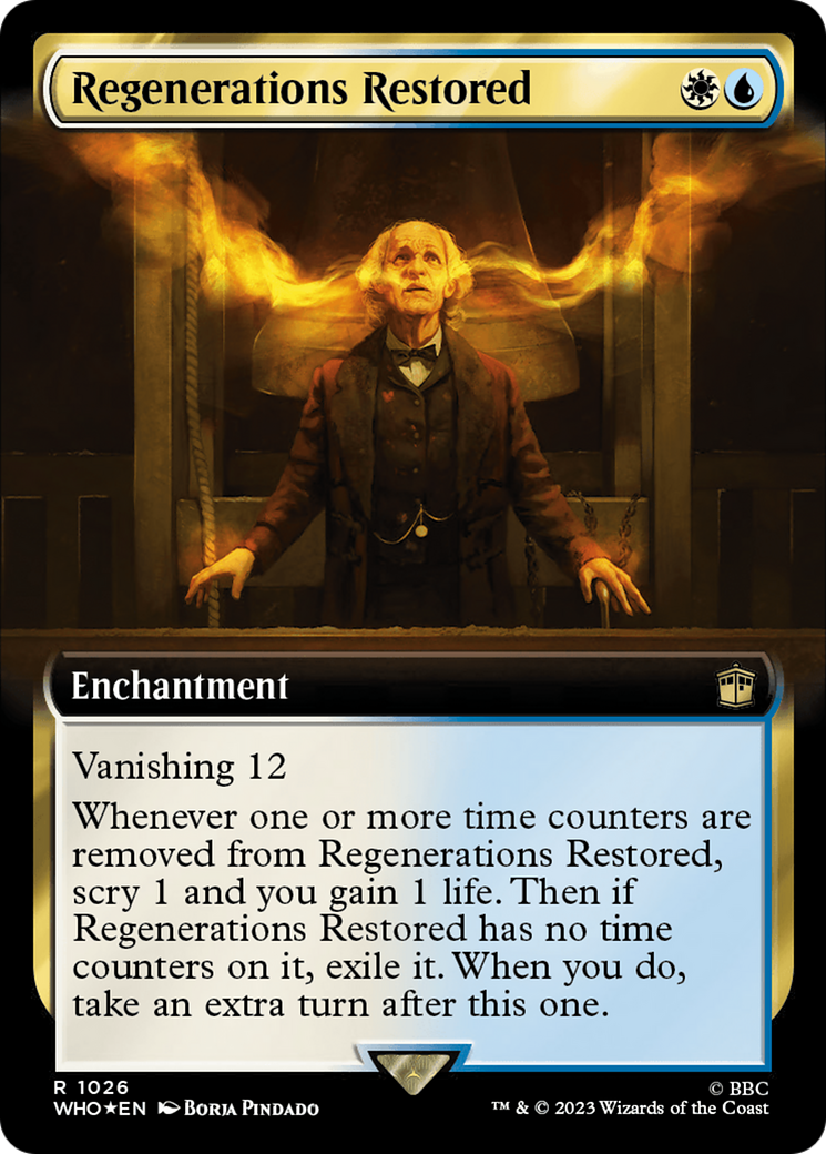 Regenerations Restored (Extended Art) (Surge Foil) (WHO-1026)  Foil - Doctor Who: (Extended Art)