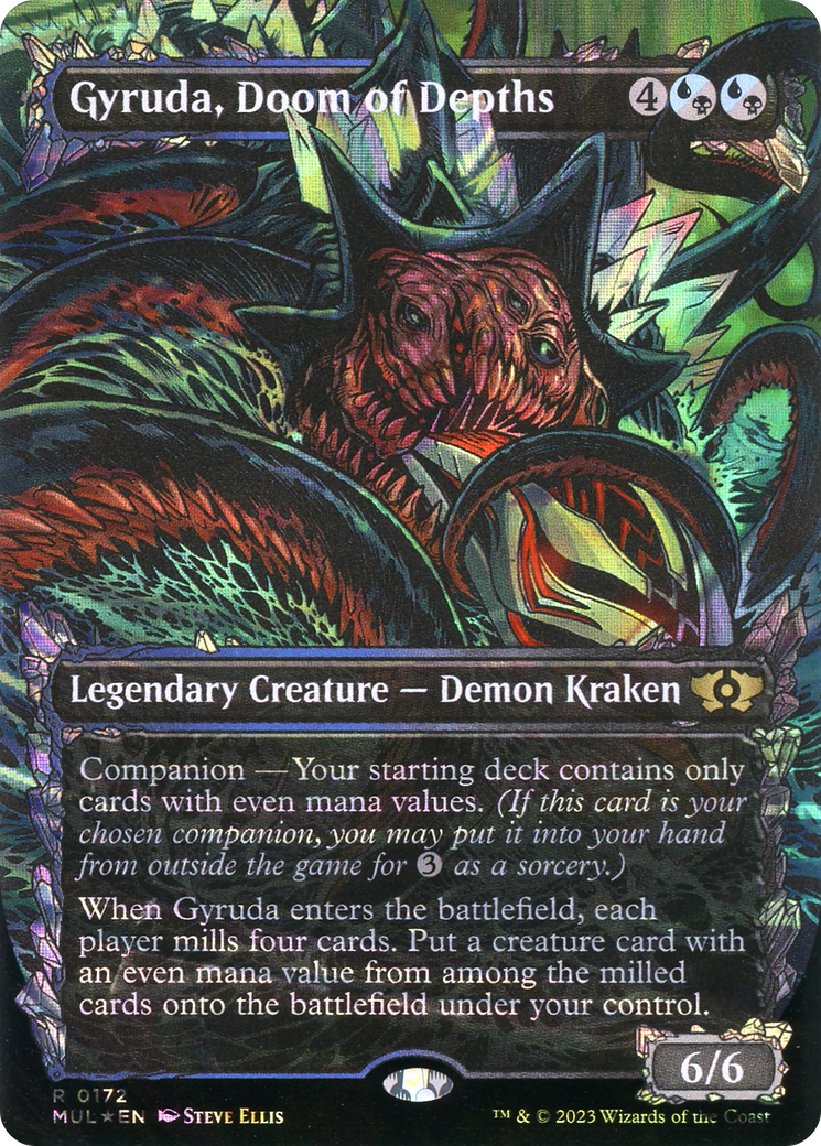 Gyruda, Doom of Depths (Halo Foil) (MUL-172)  Foil - Multiverse Legends: (Showcase) (Borderless)
