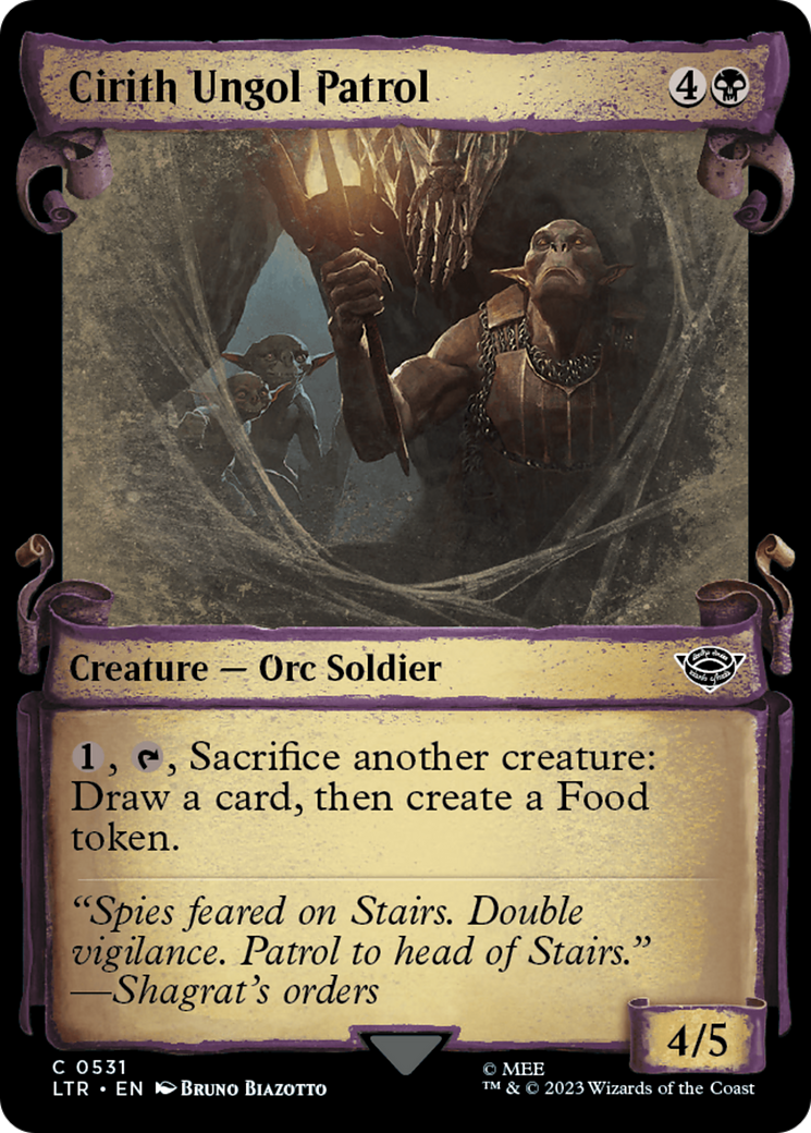 Cirith Ungol Patrol (Showcase Scrolls) (LTR-531)  Foil - The Lord of the Rings: Tales of Middle-earth: (Showcase)