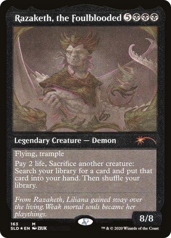 Razaketh, the Foulblooded (SLD-163★)  Etched Foil - Secret Lair Drop
