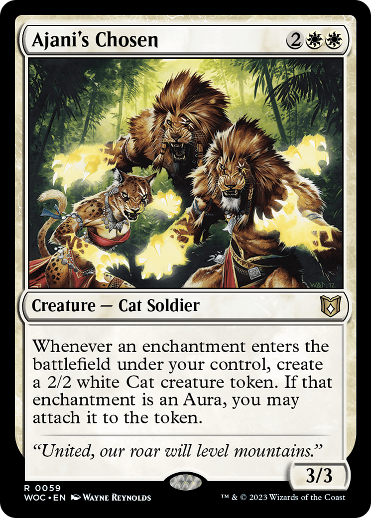 Ajani's Chosen (WOC-059)  - Wilds of Eldraine Commander