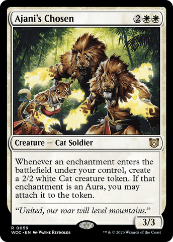 Ajani's Chosen (WOC-059)  - Wilds of Eldraine Commander