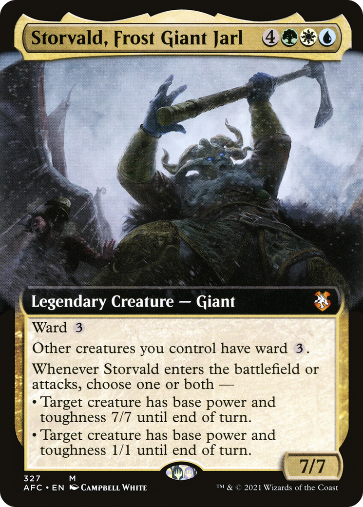 Storvald, Frost Giant Jarl (Extended Art) (AFC-327) - Adventures in the Forgotten Realms Commander