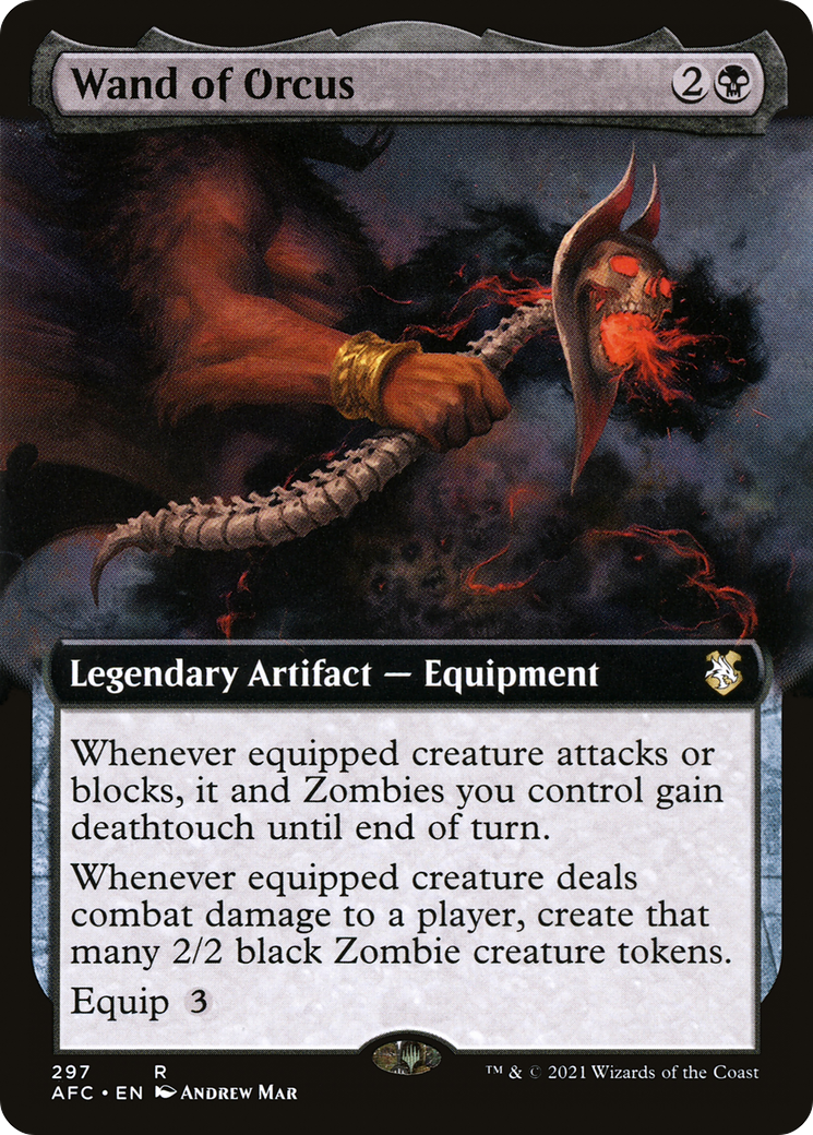 Wand of Orcus (Extended Art) (AFC-297)  - Forgotten Realms Commander: (Extended Art)