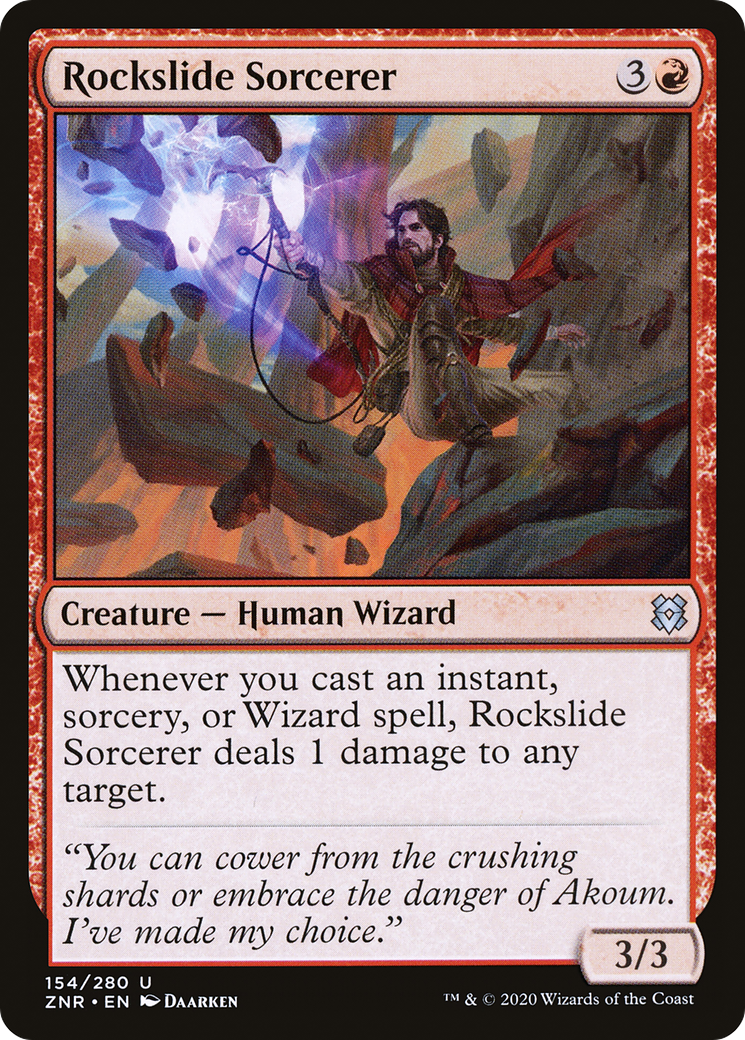 Rockslide Sorcerer (ZNR-154)  - Zendikar Rising