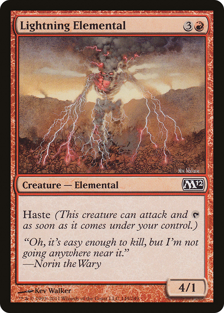 Lightning Elemental (M12-149)  - Magic 2012