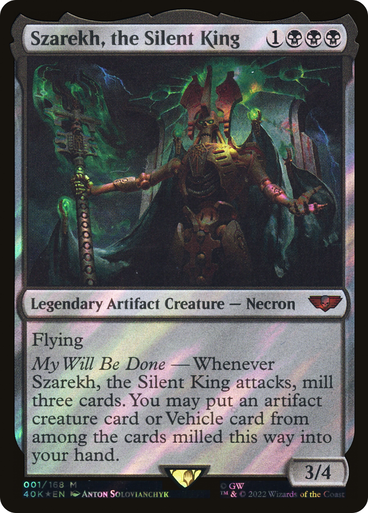 Szarekh, the Silent King (Surge Foil) (40K-001) - Warhammer 40,000 Commander Foil
