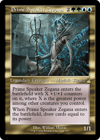 Prime Speaker Zegana (Retro Frame) (RVR-377)  Foil - Ravnica Remastered