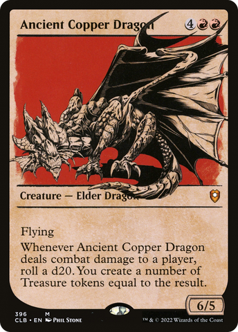 Ancient Copper Dragon (Showcase) (CLB-396)  Foil - Commander Legends: Battle for Baldur's Gate: (Showcase)
