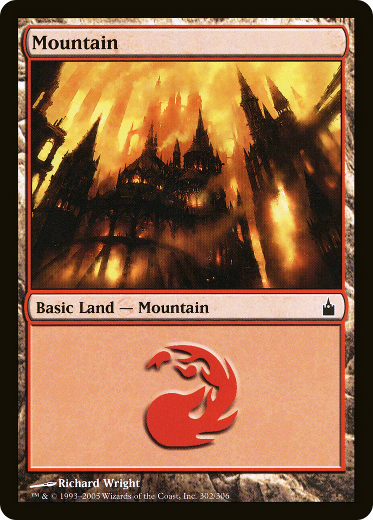 Mountain (302) (RAV-302)  Foil - Ravnica: City of Guilds
