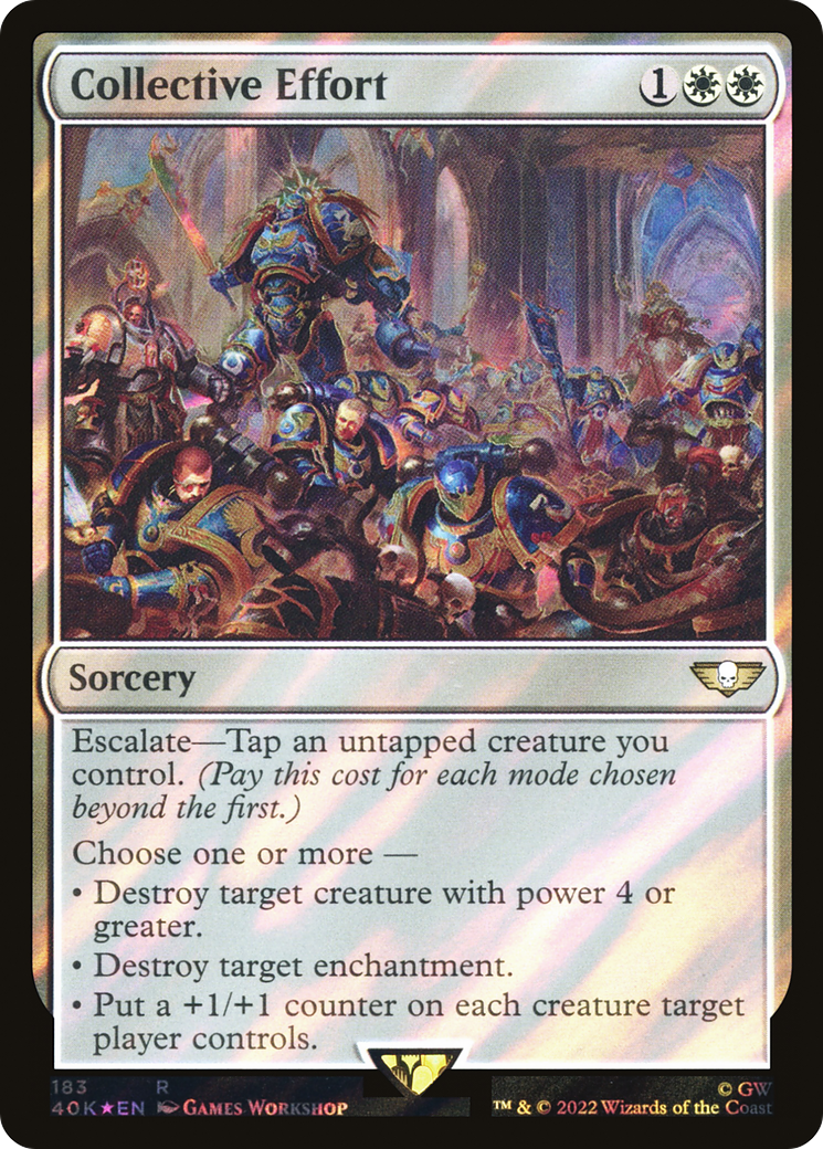 Collective Effort (Surge Foil) (40K-183)  Foil - Warhammer 40,000 Commander