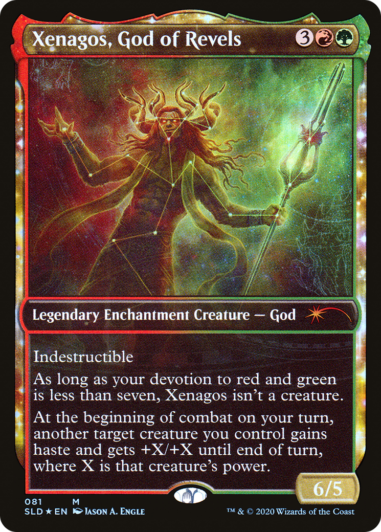 Xenagos, God of Revels (SLD-081)  Foil - Secret Lair Drop: (enchantment, Showcase)