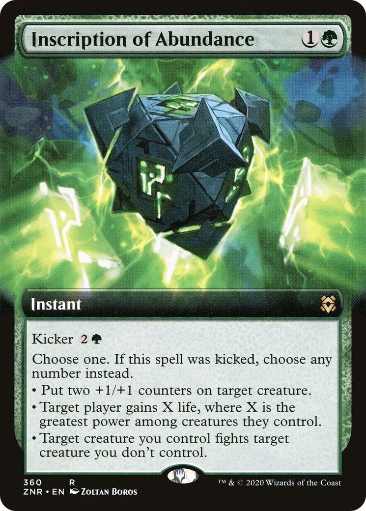 Inscription of Abundance (Extended Art) (ZNR-360)  Foil - Zendikar Rising