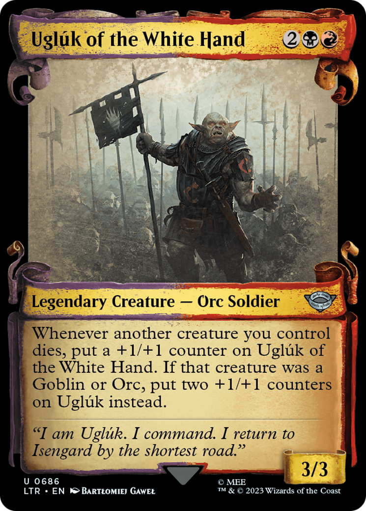 Ugluk of the White Hand (Showcase Scrolls) (LTR-686) - The Lord of the Rings: Tales of Middle-earth: (Showcase) Foil