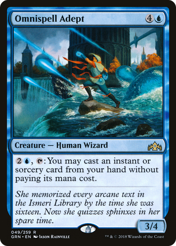 Omnispell Adept (GRN-049)  Foil - Guilds of Ravnica