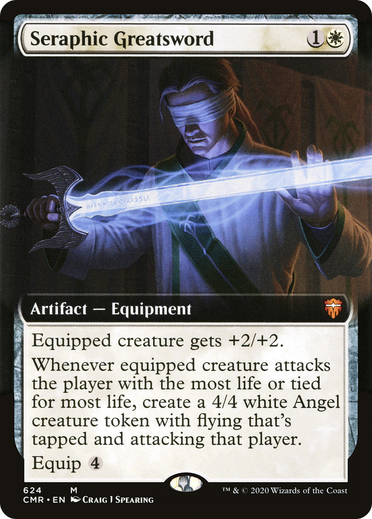 Seraphic Greatsword (Extended Art) (CMR-624)  - Commander Legends: (Extended Art)