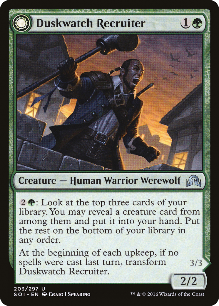 Duskwatch Recruiter (SOI-203)  - Shadows over Innistrad: (Double Faced Transform)