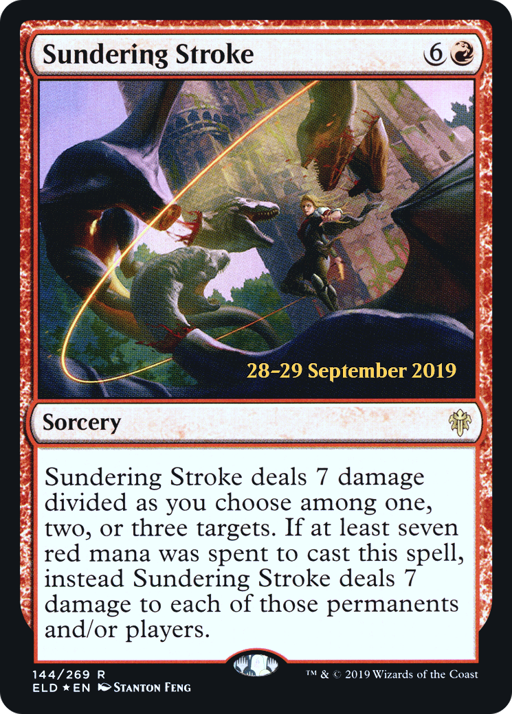 Sundering Stroke (PRE-144S)  Foil - Throne of Eldraine Promos