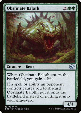 Obstinate Baloth (BRO-187)  - The Brothers' War