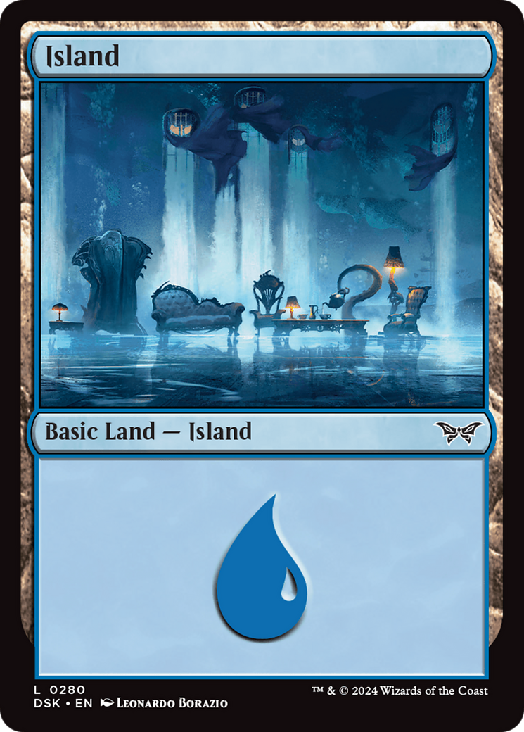 Island (0280) (DSK-280)  Foil - Duskmourn: House of Horror