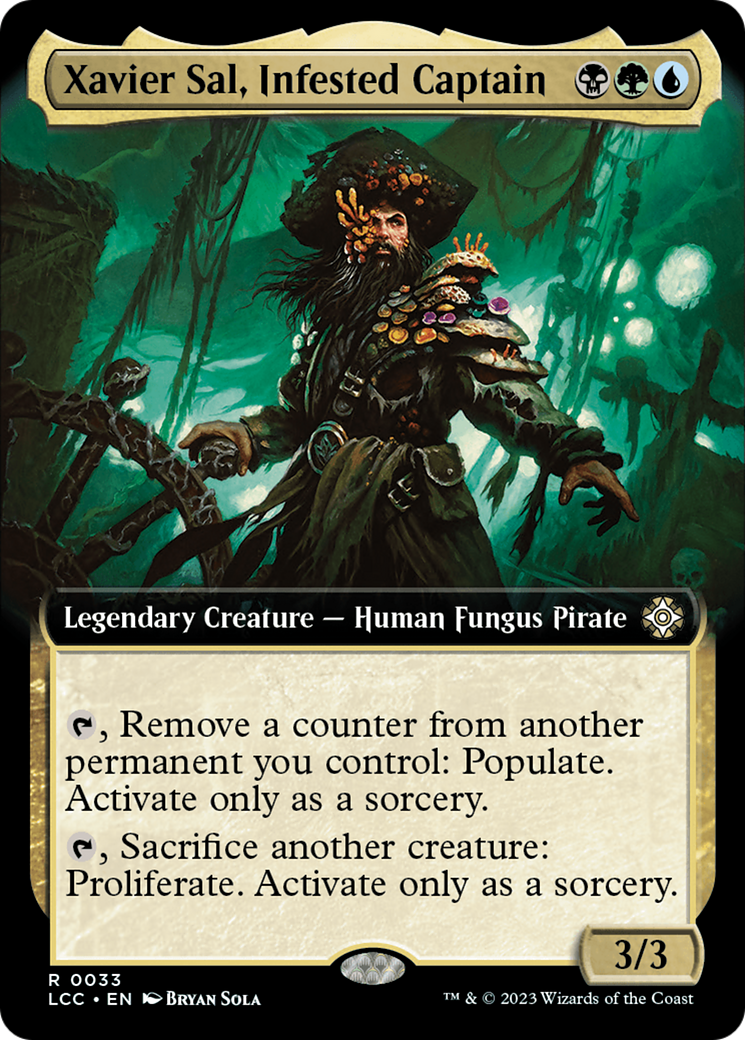 Xavier Sal, Infested Captain (Extended Art) (LCC-033)  - The Lost Caverns of Ixalan Commander: (Extended Art)