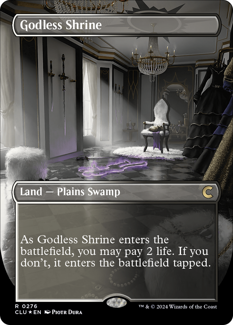 Godless Shrine (Borderless) (CLU-276)  Foil - Ravnica: Clue Edition