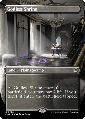 Godless Shrine (Borderless) (CLU-276)  Foil - Ravnica: Clue Edition