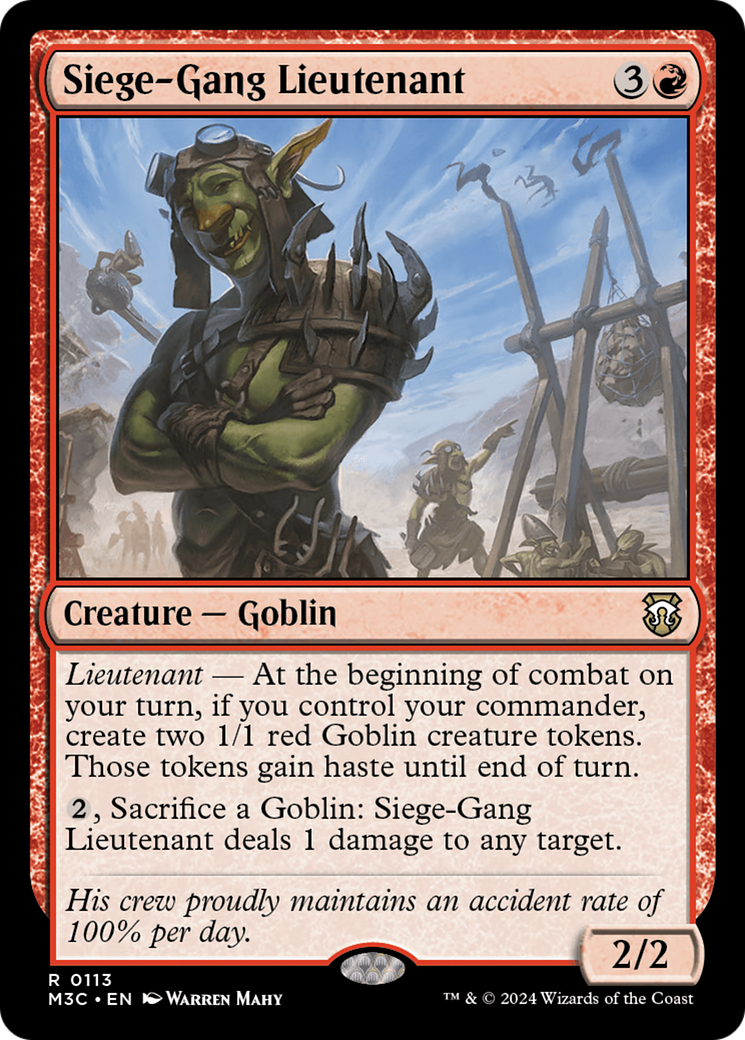 Siege-Gang Lieutenant (M3C-113)  - Modern Horizons 3 Commander