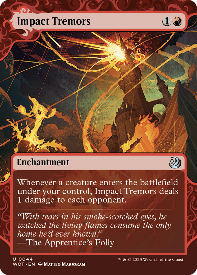 Impact Tremors (WOT-044)  - Wilds of Eldraine: Enchanting Tales: (Showcase) (Borderless)