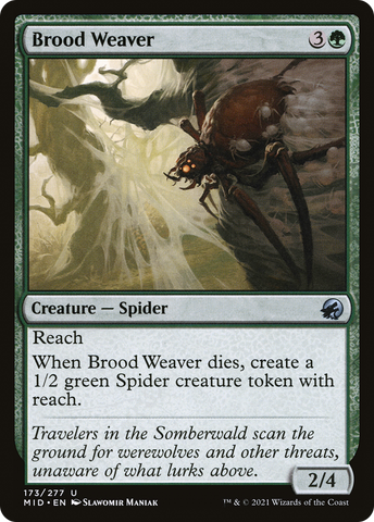 Brood Weaver (MID-173)  Foil - Innistrad: Midnight Hunt