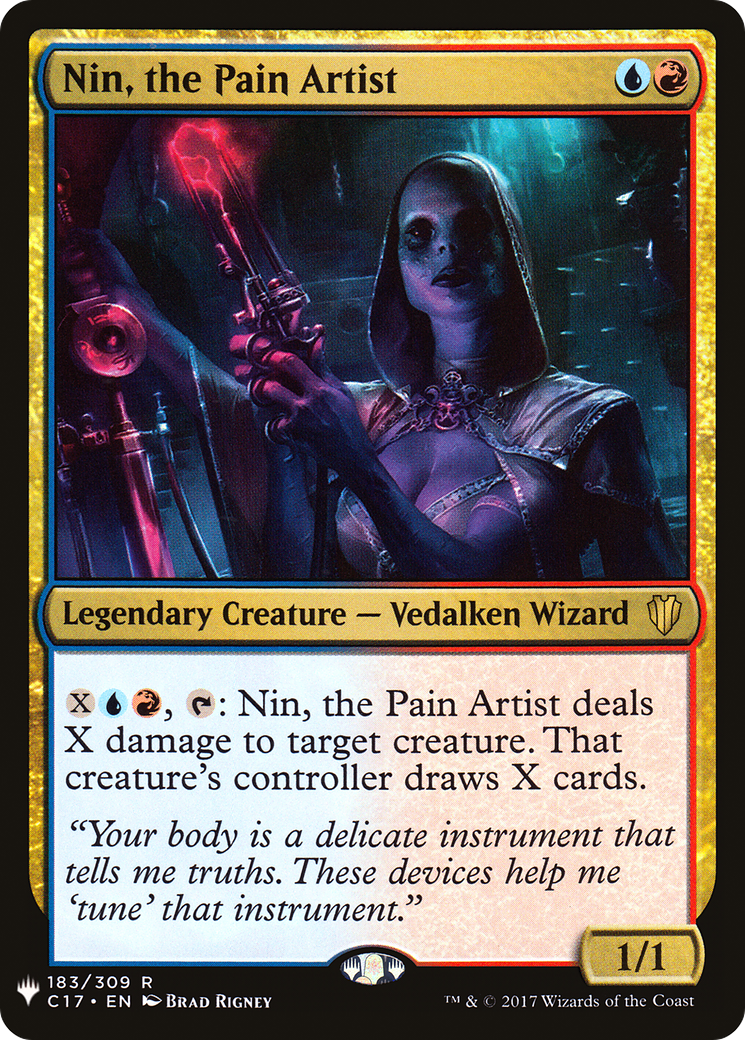 Nin, the Pain Artist (LIST-183/309)  - The List