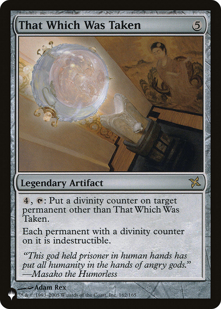 That Which Was Taken (LIST-162/165)  - The List