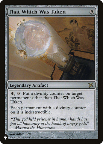 That Which Was Taken (LIST-162/165)  - The List