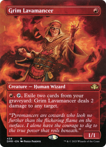 Grim Lavamancer (Borderless) (DMR-434)  - Dominaria Remastered