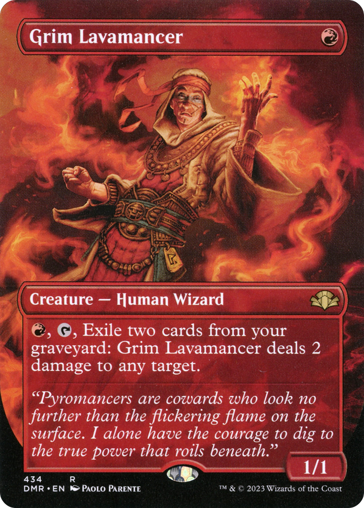 Grim Lavamancer (Borderless) (DMR-434)  Foil - Dominaria Remastered