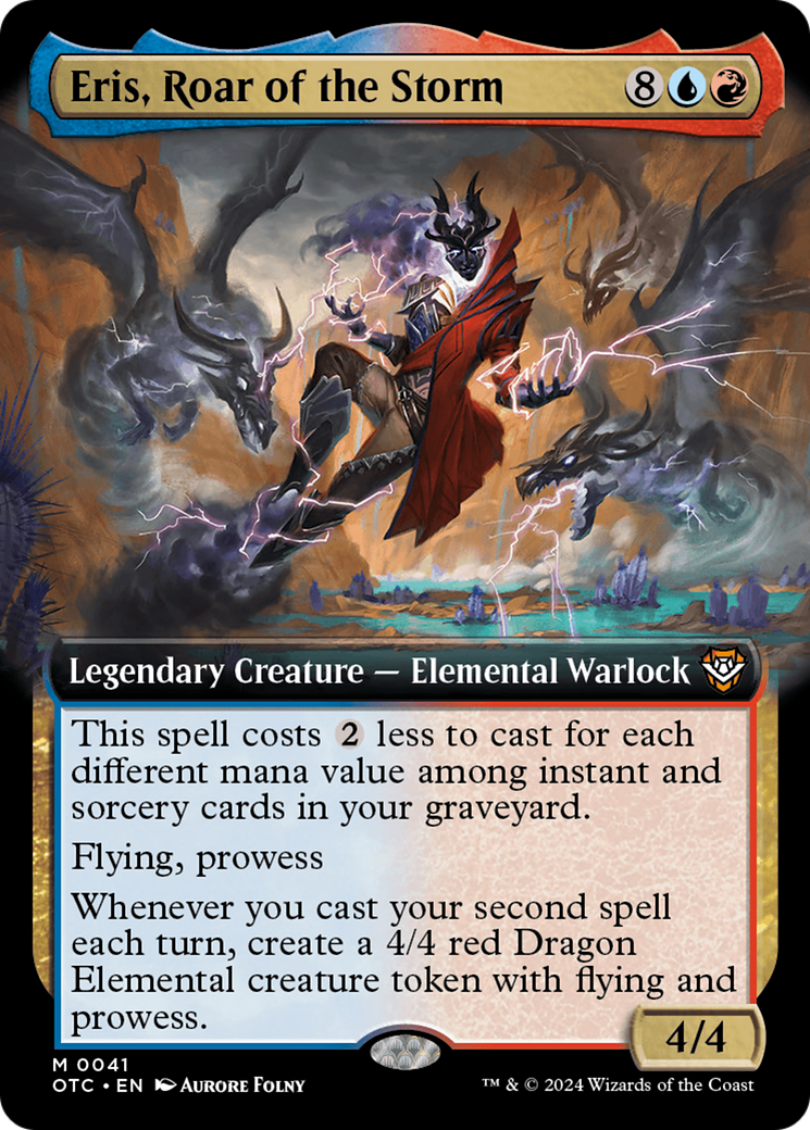 Eris, Roar of the Storm (Extended Art) (OTC-041)  Foil - Outlaws of Thunder Junction Commander: (Extended Art)