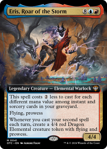 Eris, Roar of the Storm (Extended Art) (OTC-041)  Foil - Outlaws of Thunder Junction Commander: (Extended Art)