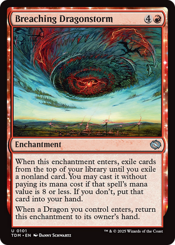 Breaching Dragonstorm (TDM-101)  Foil - Tarkir: Dragonstorm: (enchantment)