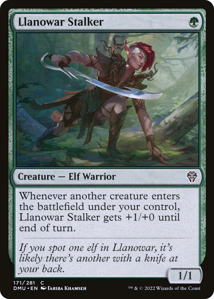 Llanowar Stalker (DMU-171)  Foil - Dominaria United