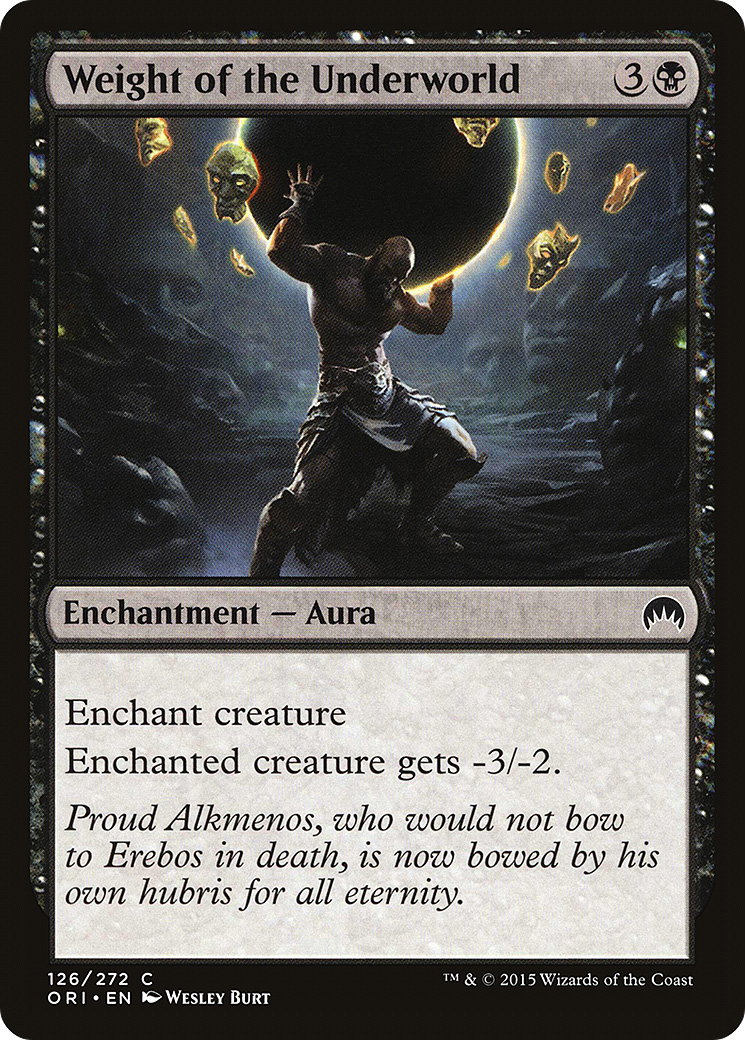 Weight of the Underworld (ORI-126)  Foil - Magic Origins