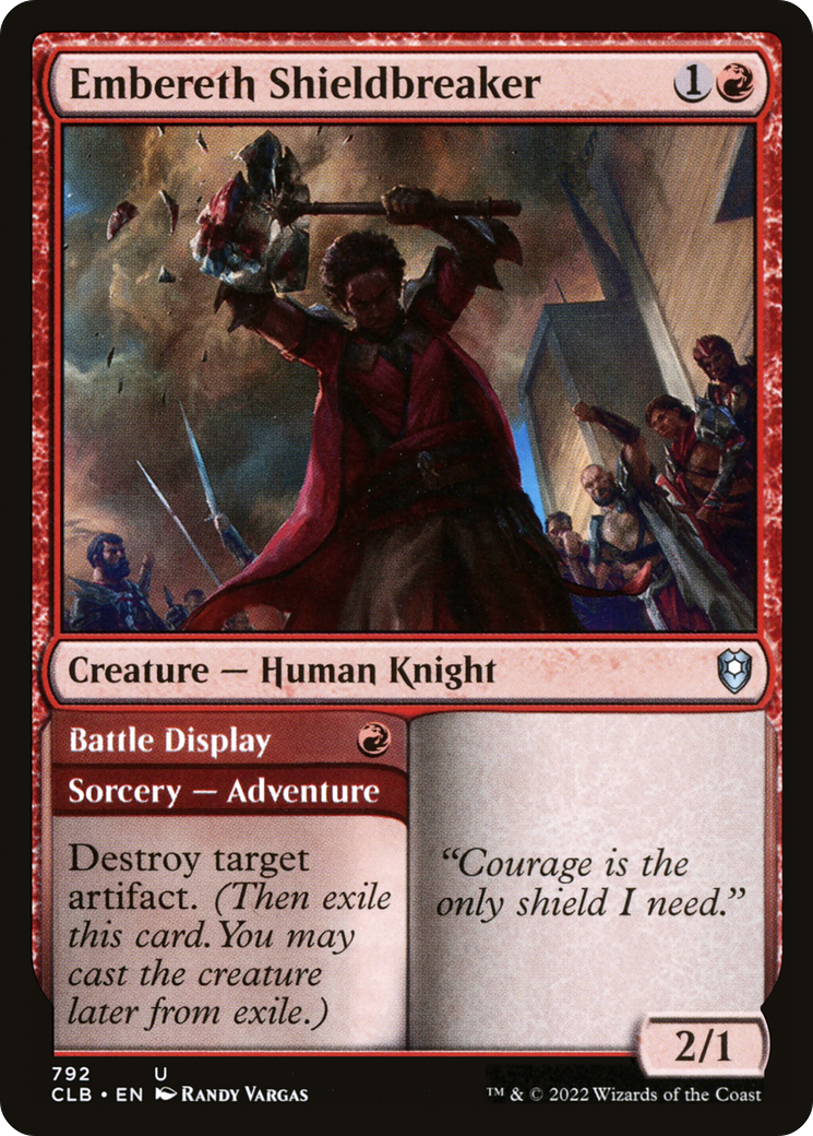 Embereth Shieldbreaker (CLB-792)  - Commander Legends: Battle for Baldur's Gate