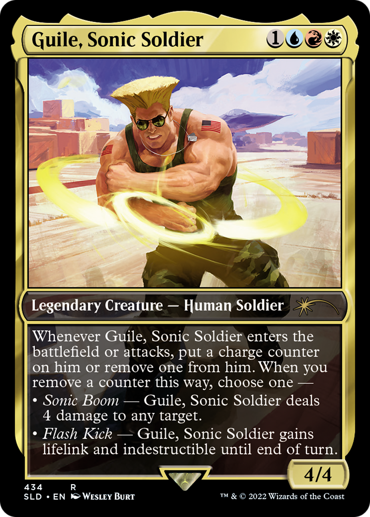 Guile, Sonic Soldier (SLD-434)  - Secret Lair Drop / Guile, Sonic Soldier