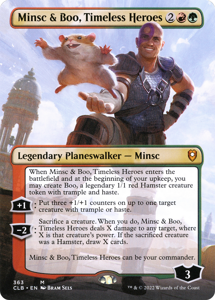 Minsc & Boo, Timeless Heroes (Borderless) (CLB-363) - Commander Legends: Battle for Baldur's Gate (Borderless)